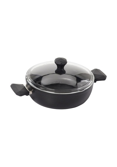 Taç Pierre Cardin 1500023290 7 Parça Diamond Cook Graniks Tencere Seti, Siyah Çok Renkli