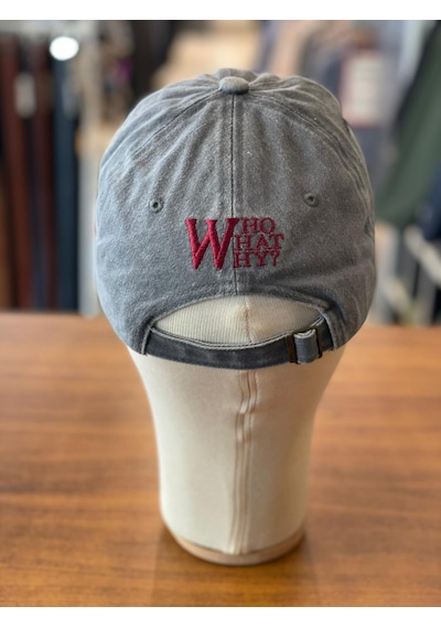 Hamze W Logo Vintage Yıkamalı Eskitme Cap Şapka Gri