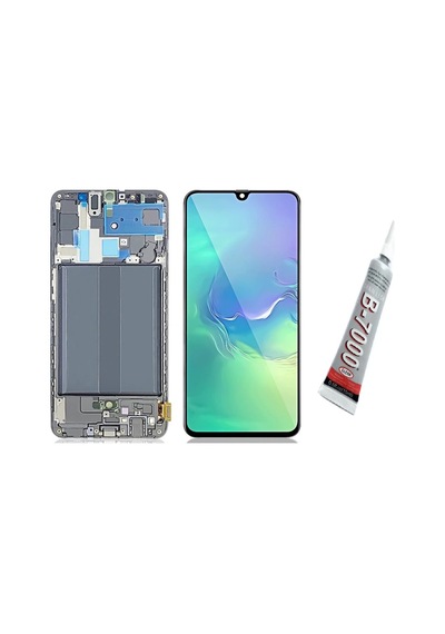 Samsung Uyumlu A70,a705 İncell Ekran Dokunmatik Çıtalı Siyah B7000 Yapıştırıcı