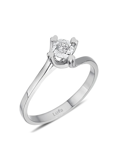 Lova 0,50 Karat Efektli Pırlanta Tektaş Yüzük - 1070098