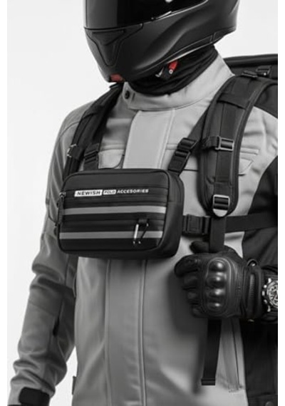5.11 Tactical Reflektörlü Motosiklet Yelek Çanta Göğüs Çantası Motosiklet Yeleği Açık Altın
