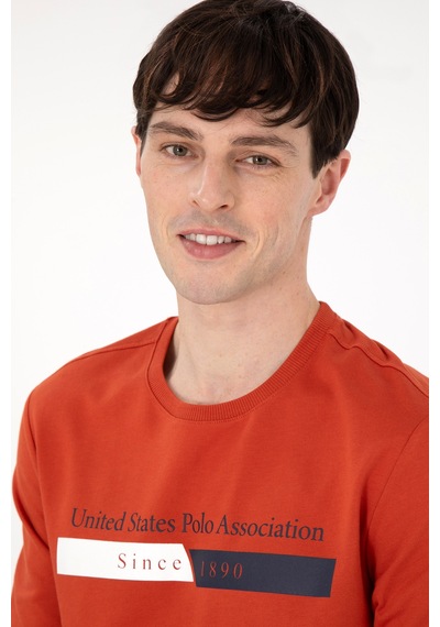 U.s. Polo Assn. Erkek Kiremit Sweatshirt 50290009-vr031 Kiremit U.s. Polo Assn. Erkek Kiremit Sweatshirt 50290009-vr031 Kiremit