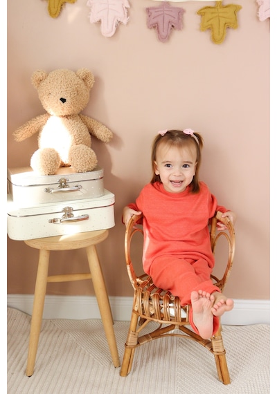 MiaBaby Kaşkorse Mevsimlik Pijama Takım Kiremit