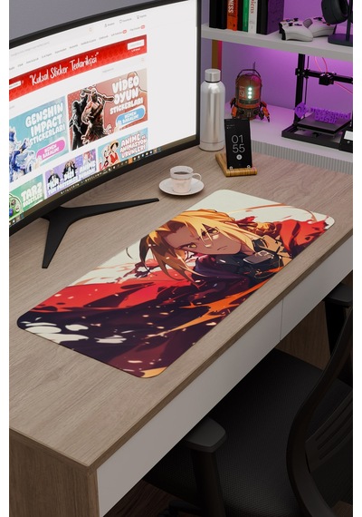Fullmetal Alchemist Anime V2 - 70x30 Xl Gaming Kauçuk Kaymaz Taban Mouse Pad Fare Altlığı