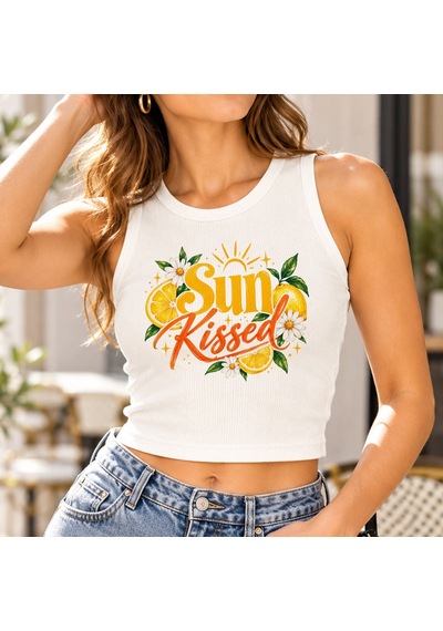 Bk Gift Sıfır Kol Fitilli Crop Bluz - Esnek Likralı Günlük Crop-2 Beyaz