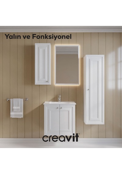 Creavit Kayra Lavabo Dolabı Kapaklı 60cm Mat Beyaz Creavit Kayra Lavabo Dolabı Kapaklı 60cm Mat Beyaz