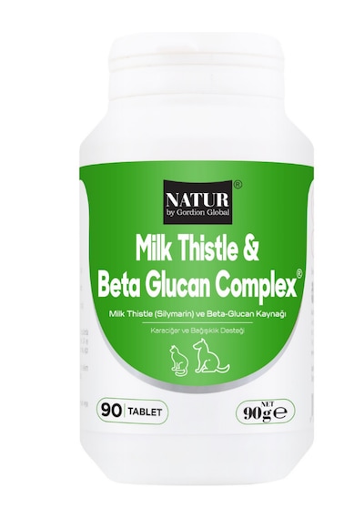 Natur Milk Thistle Beta Glucan Complex Kedi Köpek Vitamini 90 Tab