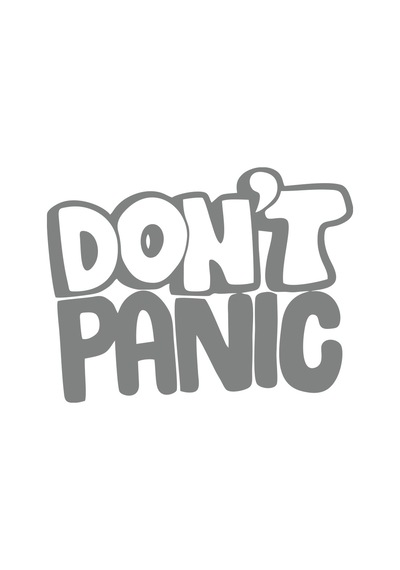 Dont Panic Araba Sticker Araba Sticker 17x17 Cm Gri