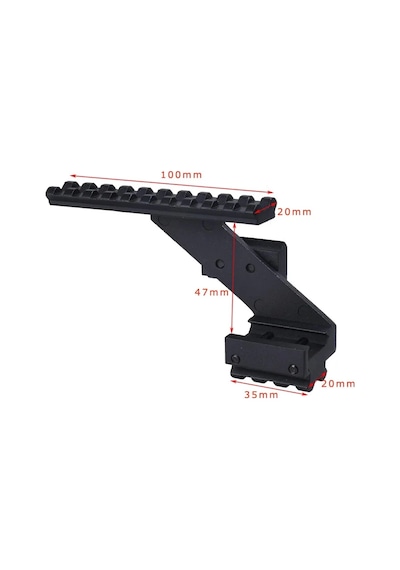 Kapsamı Ray Montajı 22mm Picatinny Üst Alt Ray Siyah