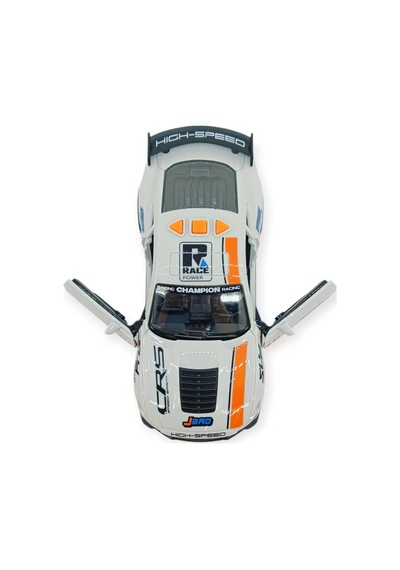 Spor Araba Gt-500 Sürtmeli Işıklı Sesli Beyaz Plastik 18cm