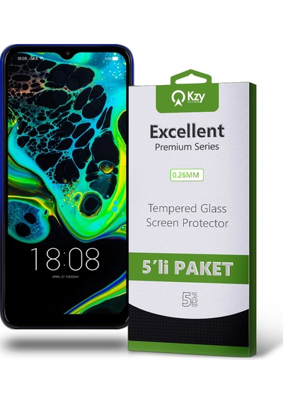 Reeder P13 Blue Max Pro 2021 ile Uyumlu Kırılmaz Temperli Ekran Koruyucu Cam Ekonomik 5'li Paket