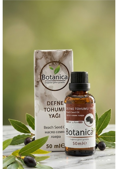 Botanica %100 Saf Defne Tohumu Yağı Saç Besleyici Güçlendirici Doğal Bitkisel Masaj Bakım 50 Ml 50 ML