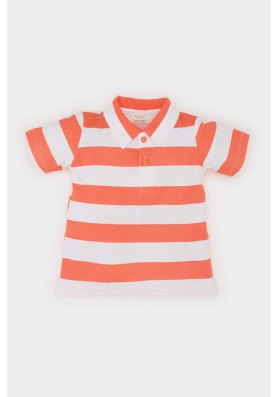 DeFacto Erkek Bebek Polo Yaka Çizgili Pike Kısa Kollu Tişört E6765A525SMER118