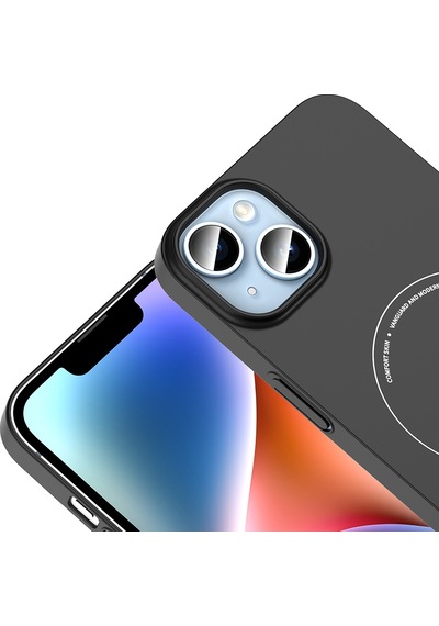 Maks Technology iPhone Uyumlu 13 Kılıf M-safe Şarj Özellikli Kamera Korumalı Mkst Elio Sert Pc Kapak - Açık Pembe