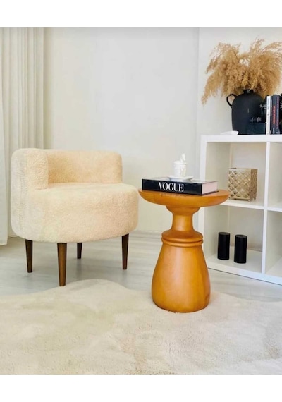Tekli Koltuk,tekli Berjer, Salon, Balkon, Bahçe Sandalyesi Krem