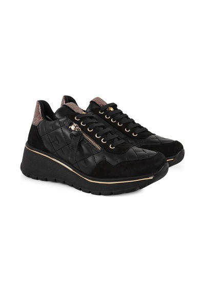 Mamma Mia Mammamia 26k-3640 Kadın Hakiki Deri Yan Fermuarlı Kapitone Dikişli Kalın Dolgu Taban Comfort Sneaker Ayakkabı Siyah Mamma Mia Mammamia 26k-3640 Kadın Hakiki Deri Yan Fermuarlı Kapitone Dikişli Kalın Dolgu Taban Comfort Sneaker Ayakkabı Siyah