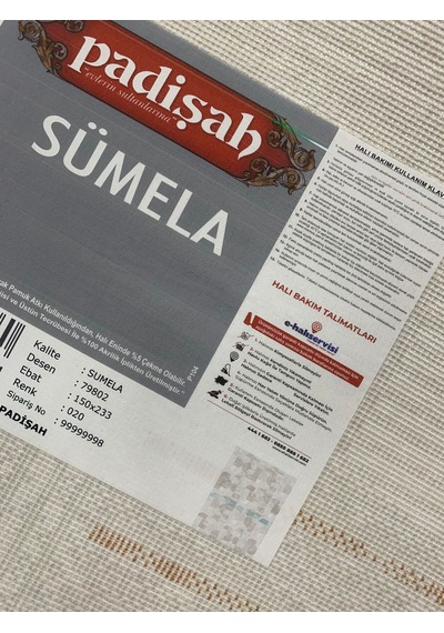 Padişah Halı Sümela 79802 020 Serisi Akrilik Salon Oturma Yatak Odası Halısı Gri - Krem