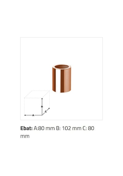 Sonia - Cylinder Tezgâh Üstü Diş Fırçalık Bakır  - A.1wc.91416cu- Diğer
