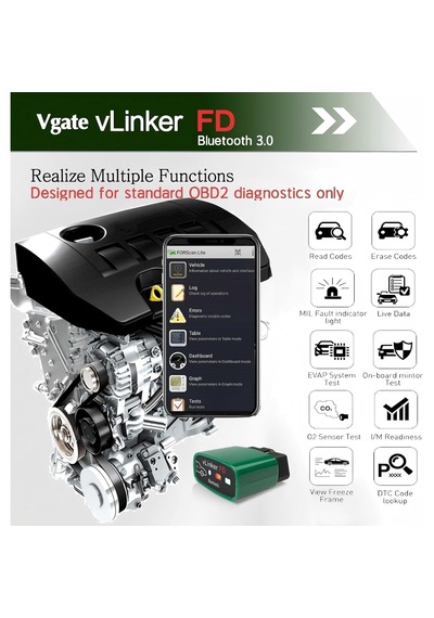 Vgate Vlinker Fd Bluetooth Obd2 Araç Tanı Cihazı