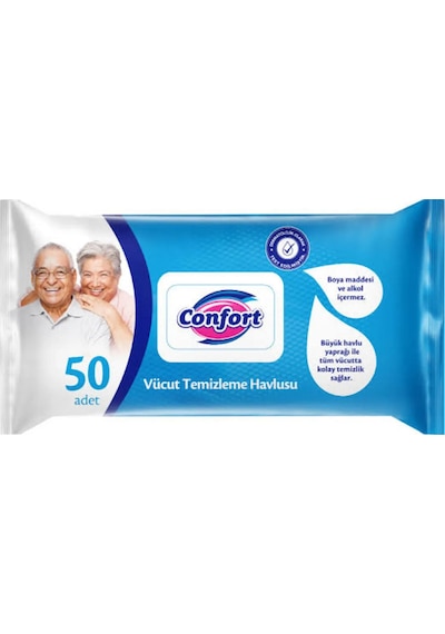 Confort Vücut Temizleme Havlusu 50 Li 5 Adet