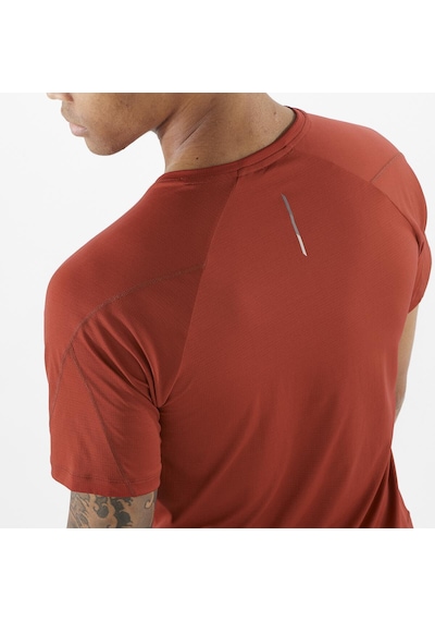 Salomon Cross Run Erkek Koşu Tişört Red Dahlıa Lc2138800 Kırmızı