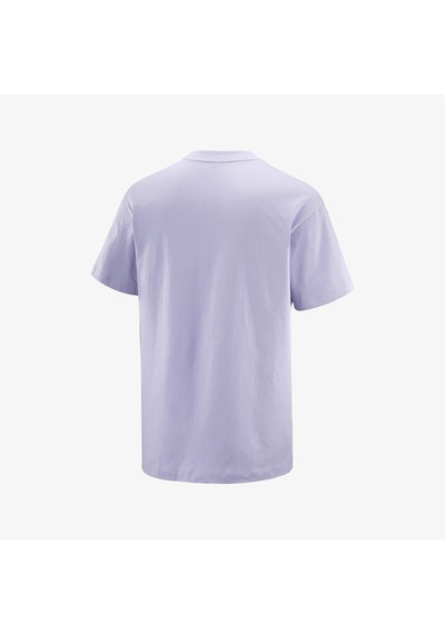 Salomon Chest Logo Relaxed Erkek Tişört Cosmic Sky Lc2686800 Mor