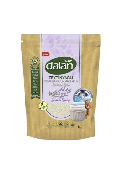 Dalan Lavanta Esintisi Zeytinyağlı Doğal Granül Matik Sabun Tozu 32 Yıkama 3 x 1 KG