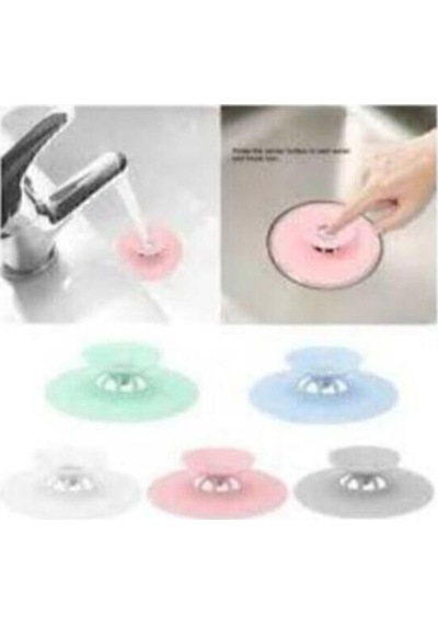 Lavabo Tıpası Ve Süzgeç Silikon Lavabo Süzgeci Tıkanma Önleyici Silikon Siyah Diğer