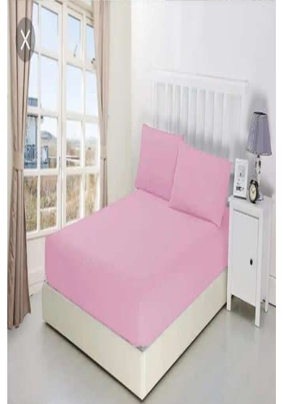 Altın Karma Çift Kişilik İnce Penye Lastikli Çarşaf 150x200 Cm 2 Adet Yastık Kılıflı Pembe Altın Karma Çift Kişilik İnce Penye Lastikli Çarşaf 150x200 Cm 2 Adet Yastık Kılıflı Pembe