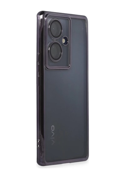 Vivo V29 Lite Uyumlu Kılıf Lensli Silikon - Mor