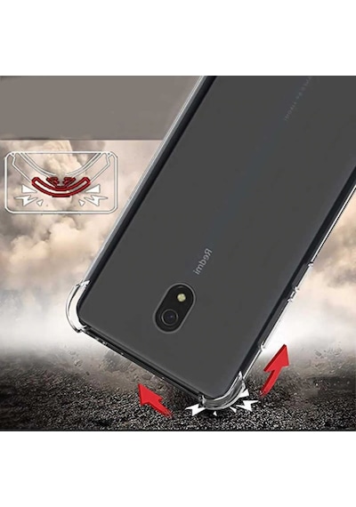 Xiaomi Redmi 8A Kılıf Şeffaf Nitro Anti Shock Kapak Renksiz