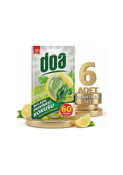 Doa Bulaşık Makinesi Kokusu 60 Yıkama 6x6 Ml