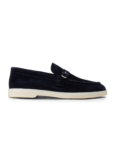 Deery Erkek Hakiki Süet Lacivert Tokalı Loafer - 02031mlcvc01