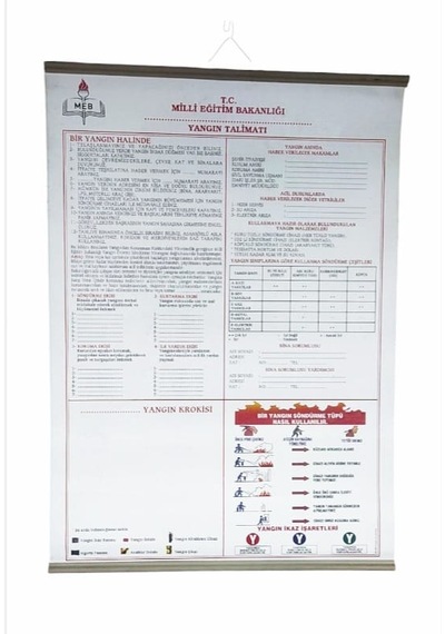 50x70 Yangn Talimat Levhası Askılı Çıtal