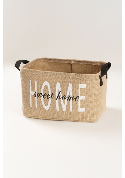 Tidy Jüt Home Yazılı Sepet 37x27x25cm 6013 Natural