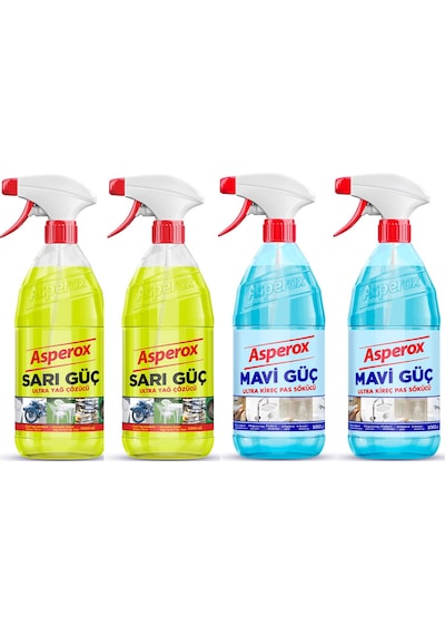 Asperox Sarı Güç + Mavi Güç Sprey 4 X 1 Lt
