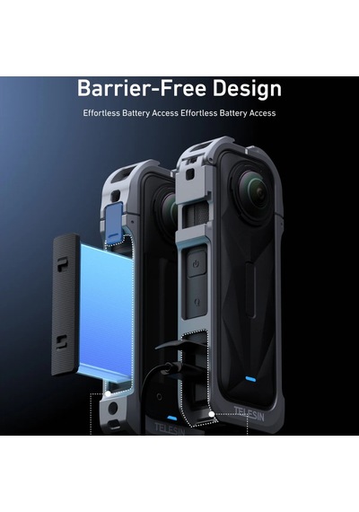 Telesin Insta360 X5 Uyumlu Utility Metal Çerçeve Utility Frame Metal Cage For Insta360 X5