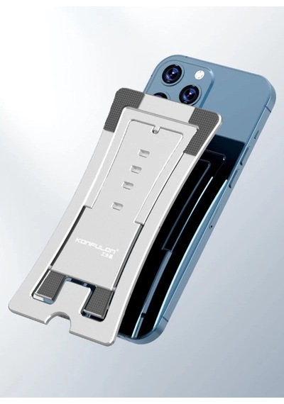 Konfulon Cm23 Ayarlanabilir Katlanabilir Masaüstü Telefon Tutucu - Gümüş Çok Renkli
