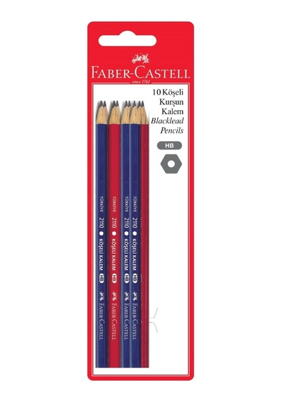 Faber Castell Köşeli Kurşun Kalem 10'lu - 7 Adet Tarı