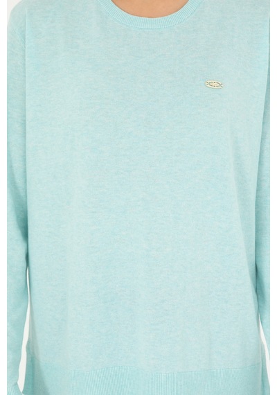 U.S. Polo Assn. Kadın Su Yeşil Bisiklet Yaka Basic Kazak 50293510-VR253