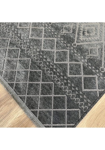 Hoom Rugs Fresh Cool 405 Yıkanabilir Antrasit Modern Halı Antrasit