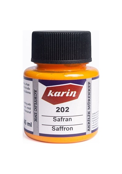 Hat Mürekkebi-kaligrafi Mürekkebi-akrilik Mürekkep Safran 202-45ml Çok Renkli