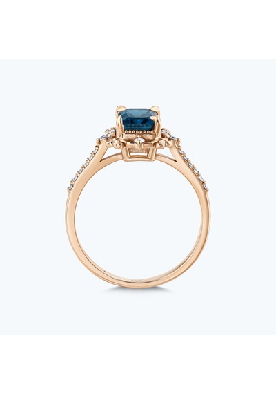 Altınbaş Pırlanta Topaz Emerald Kesim Yüzük Pnf046pbt-14k