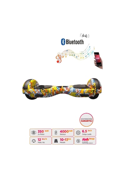 Citymate Hoverboard 6.5 inch Elektrikli Kaykay Scooter Bluetooth Hoparlörlü D25