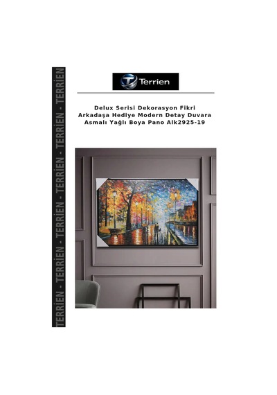 Delux Serisi Dekorasyon Fikri Arkadaşa Hediye Modern Detay Duvara Asmalı Yağlı Boya Pano Alk2925-19