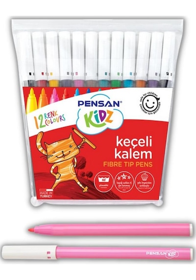 Keçeli Kalem Seti 6 Neon - 6 Pastel Ve 12 Renk Keçeli Kalem Pensa