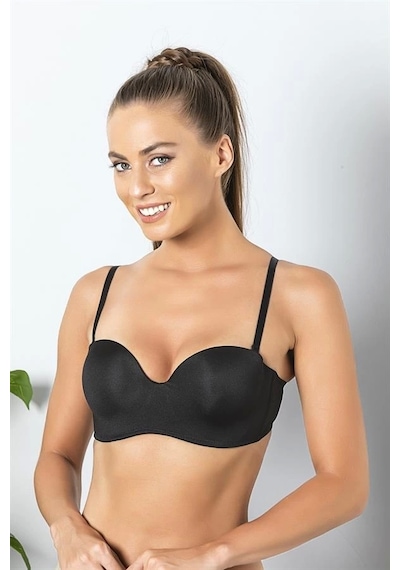 Fevien Straplez Lotus Sütyen Siyah Brf11260 Siyah