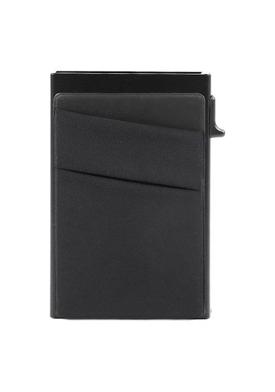 Valkyrie Premium Slim Metal Otomatik Kartlık Rfıd Korumalı, Mekanizmalı, 10+ Kart Kapasiteli Siyah Siyah