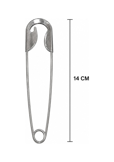 Fugo Metal Saç Tokası 14 Cm Uzun Çengelli Firkete Toka Şık Saç Aksesuarı Gümüş