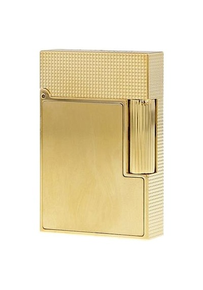 18602 St Dupont Ligne 2 Small Brushed Yellow Gold Çakmak